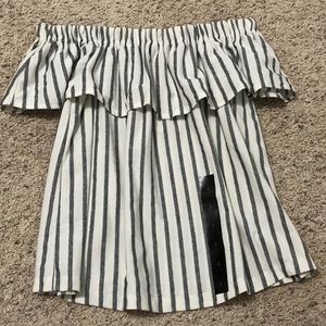 Striped off-the-shoulder top